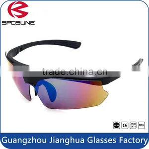 Matt Black Replaceable Flip up Polycarbonate Frame uv Protective Eye Gafas thumbnail-3