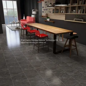GKBM Greenpy MJ-S6014 Home Deco Fireproof Click Black Quartz Stone Composite SPC Flooring thumbnail-1
