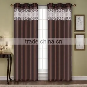 1PC CRUSHED RAIN DESIGN WINDOW CURTAIN WITH 8 GROMMETS thumbnail-1
