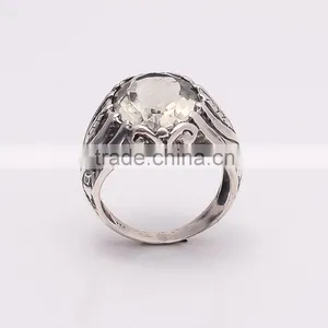 GREEN AMETHYST RING ,925 Sterling Silver Jewelry Wholesale,WHOLESALE SILVER JEWELRY,SILVER EXPORTER,SILVER JEWELRY FROM INDIA thumbnail-3