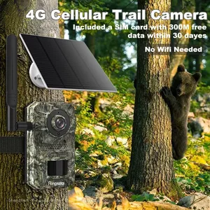 Ringsee 4G Hunting Camera 4MP 1080P Animal Trap Camera Waterproof Night Vision Trail Hunting Camera With 7800mAh Battery thumbnail-1