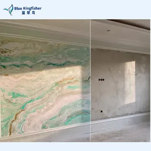 Chinese Blue Kingfisher Manufactures Venetian Plaster, Scratch Resistant and Customizable thumbnail-2