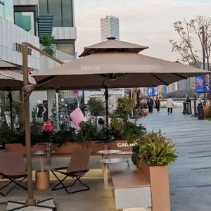 Outdoor Furniture Sunshade Umbrellas, Square Roman Umbrellas for Gardens and Restaurants, Customized by Manufacturers thumbnail-1