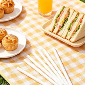 185x6mm Disposable Biodegradable Telescopic Plastic Drinking Straws thumbnail-1