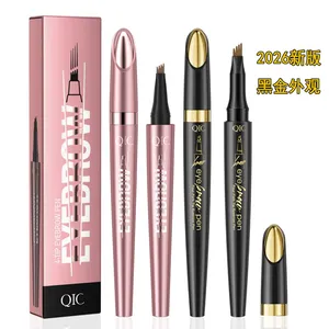 QIC Rose Gold 4-Tip Eyebrow Pen Waterproof, Smooth, Smudge-proof Liquid Eyebrow Pen for a Natural, Feathery Brow Look thumbnail-1