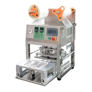 Custom Automatic Sealing Machine for Plastic Paper Yogurt Cups Cake Boxes and Food Takeout Containers Milk Tea thumbnail-2