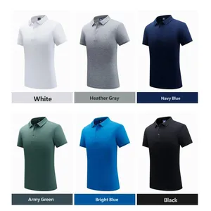 Custom Ice Ion Fiber Polo Shirts _ Short-Sleeve Lapel Advertising T-Shirts _ In-Stock Corporate Group Cultural Shirts With Custom Printed Patterns thumbnail-4