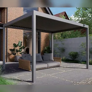 ALUX 3 × 4 m Single-Zone Manual Steel Louvered Pergola With Adjustable Roof thumbnail-1