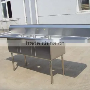 Customized Stainless Steel Kitchen Sinkwith Drain Board thumbnail-1