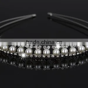 The Newest Korea Style Pearl Hair Band With Diamond Boutique Hair Accessories Wholesale thumbnail-2
