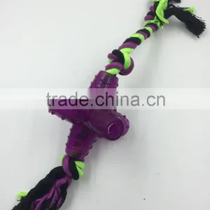 Cross Shaped Rope Dog Toy ,Pet Product Cotton Rope Rubber Toy for Dog thumbnail-1