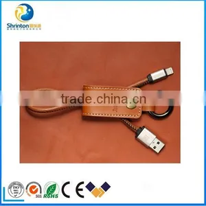 High Quality REMAX New Leather Cable Faster Charger 3.0A Micro USB Data Cable For IPhone 5/5s/6/6s/6+ thumbnail-5