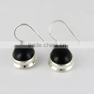 Stylish !! Black Onyx Silver Earring, Wholesale Silver Jewelry, Gemstone Silver Jewelry thumbnail-2