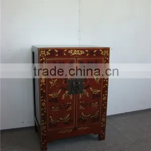 Antique Style Tibetan Furniture Small Wooden Cabinet thumbnail-1
