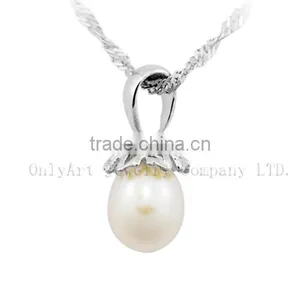 Big Pearl Jewelry 925 Sterling Sliver Pendants for Women Pearl Pendants thumbnail-1