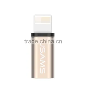 Usams Luxury Metal 8pin to Micro Usb Adapter for Iphone6 Series/ipad Series/ipod2.1A Max Quick Sync Data Connector thumbnail-4