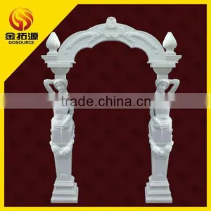 Luxury White Stone Fireplace Mantels thumbnail-1