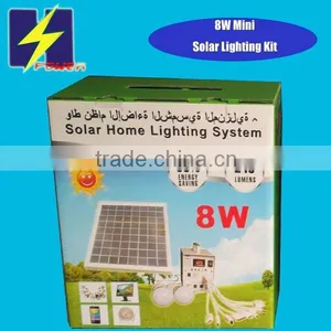 8W Solar House Kits 8W Solar Panel 2W LED 4AH Battery Work With USB Fan,LED,mobile Phone Charging Quality Choice thumbnail-4