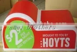 3D Vacuum Forming Red PMMA Lightbox thumbnail-1