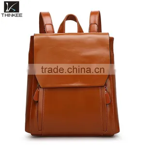 China 2016 New Products Leisure Leather Backpack for Girls thumbnail-1