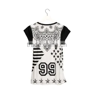 High Quality Custom 3D Printing Hustle Sports Gym Tshirt Women thumbnail-3