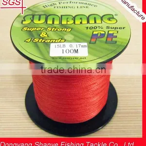 Sunbang Zhejiang Wholesale Premium UHMW PE Braided Fishing Line Super Line 4 Weave thumbnail-1