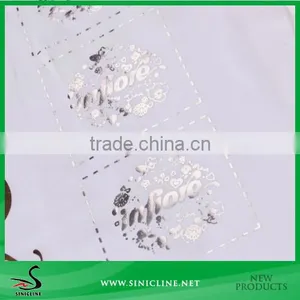 Sinicline Customized Silver Foiled Heat Transfer Label for Garment thumbnail-1