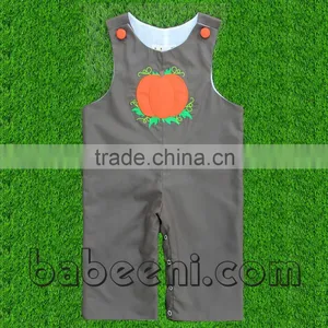 Adorable Pumpkin Appliqued Longall for Boy thumbnail-1