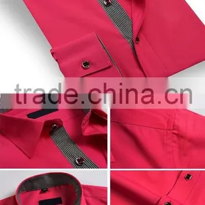 Plain Green Shirt Vintage Style Shirt 2015 Fashion Men Slim Shirt thumbnail-2