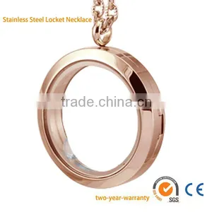 Stainless Steel Fashion Magnetic Locket Coin Necklace thumbnail-1