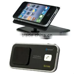 IKross Solar Bluetooth Speakerphone Handsfree Car Kit ,Universal Car Dashboard 360-Degree Swivel Phone Holder thumbnail-1
