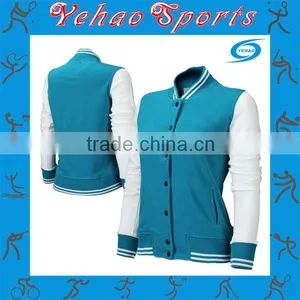 Wholesale Custom Fleece Girls Varsity Jacket thumbnail-1