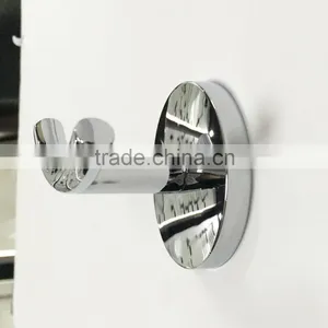 Modern Chrome Polish Wall Mounted Bathroom Double Robe Hook Bathroom Towel Clothes Coat Hat Hardware Accessories Door Hanger thumbnail-4