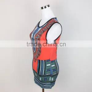 Dashiki Vest Tops African Tank Tops for Women thumbnail-2