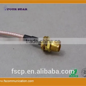 RG316 Cable Assembly With SMA Male Right Angle Crimp to SMA Female Bulkhead Crimp Connectors thumbnail-3