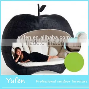 Cast Aluminum Rattan Wicker Round Sun Lounger thumbnail-1