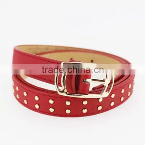 Women's Fashion Leather Stud Belt With Shiny Accessories in Yiwu thumbnail-2