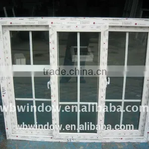 60mm Series Pvc Sliding Windows With Grill Design thumbnail-1
