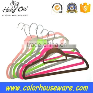 ABS Plastic Suit Hanger/velvet Flocked Hanger thumbnail-1