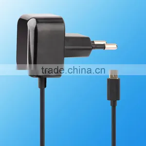 Hot Sale EU Plug Mobile Phone Wall Charger With Cable thumbnail-1
