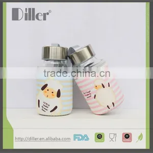 Manufactoring Hot Sale Water Glass Bottle Wholesale Glass Bottle With Silicon thumbnail-3