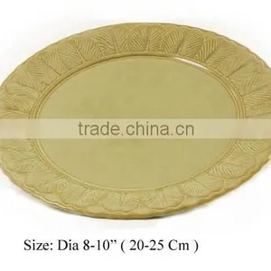 Gold Charger Plate, Iron Charger Tray, Decorative Plate thumbnail-1