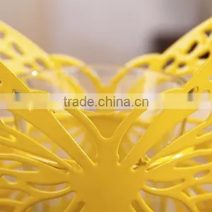 European Modern Minimalist Pastoral Candle Holder Zakka Iron Butterfly Candle Lantern Wedding Props thumbnail-3