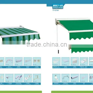 Auto Motorized Manual Polyester Retractable Awning and Rollershutter Patio Sunroom thumbnail-4