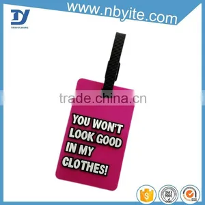 Fashion Custom Gift Airplane Soft Pvc Luggage Tags thumbnail-6
