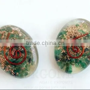 Green Jade Orgone Energy Oval | Orgone Oval India | Wholesale Orgone Product thumbnail-1