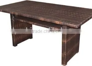 Outdoor Rattan Table With Tempered Glass in Different Design thumbnail-3