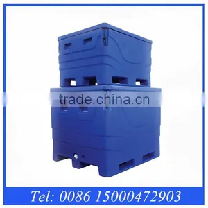 Rotomolded Insulation 1000L Capacity Plastic Fish Transport Totes, Plastic Storage Bins Totes thumbnail-1