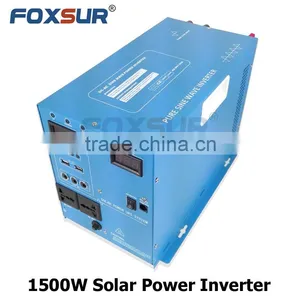 Household 1500W Pure Sine Wave Solar Inverter With PWM Solar Controller Digital Display 24V dc to 230V AC With Battery Charger thumbnail-2