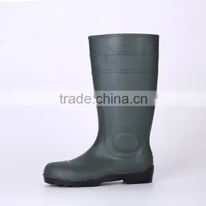 Cheap Simple Style Safety PVC Rain Shoes With Steel Toe, Industrial Safety Boots thumbnail-4
